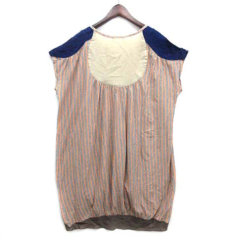 100円スタート！！　　bulle de savon　ビュルデサボン　チェックワンピース　シャツワンピース　チュニック　0227bu06