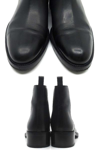 定価12万 SARTORE サイドゴア ヒール ショート ブーツ 37 ネイビー