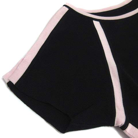 シャネル CHANEL スポーツライン コットン リブ ニット 半袖 ラグラン