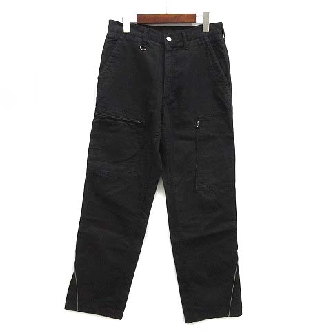 ソフネット SOPHNET. フライトパンツ コットン リネン ブラック 黒 S 