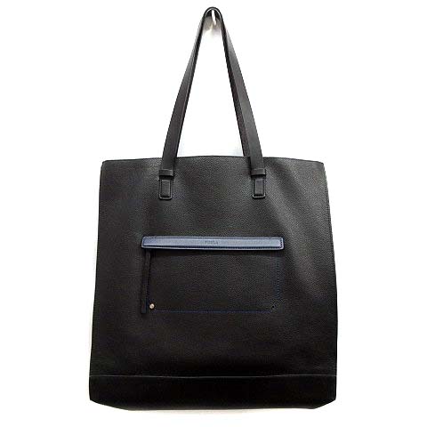 FURLA ネイビー レザー トートバッグ 極美品 FURLA レア ネイビー