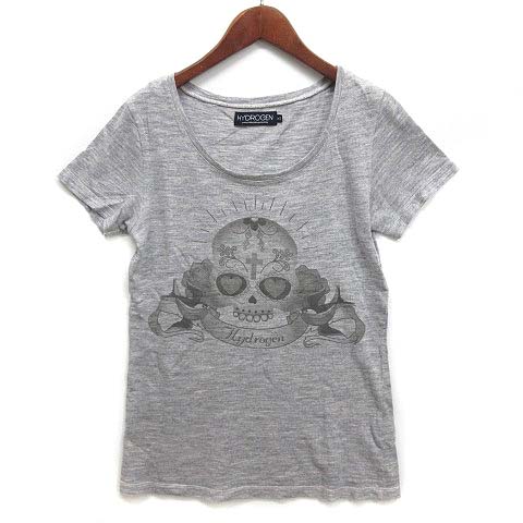 ハイドロゲン HYDROGEN スカル プリント Tシャツ カットソー 半袖 