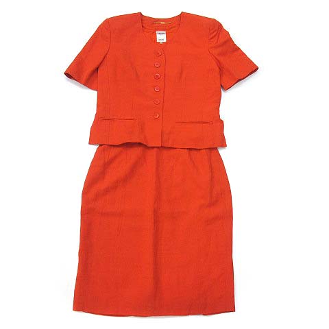 セリーヌ CELINE スカート スーツ 上下 セットアップ 半袖 ジャケット  