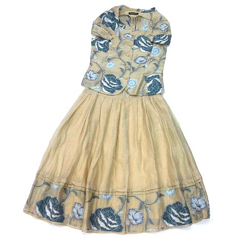 ヒロココシノ HIROKO KOSHINO PREMIER 上下 セットアップ 花柄 刺繍  