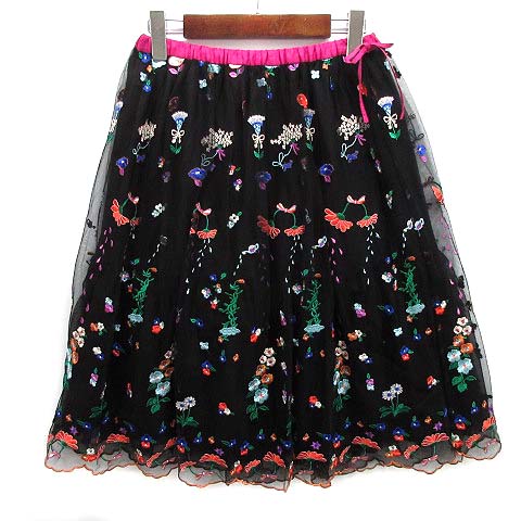 フランシュリッペ franche lippee ぽたぽた チュール スカート 膝丈  