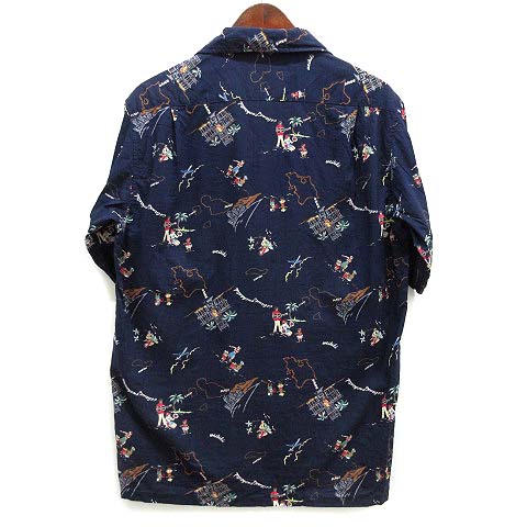 WEST RIDE◇アロハシャツ/44/レーヨン/GRY/総柄 WEST RIDE◇アロハ