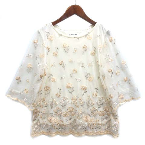 ルルゲッタ　チェリー刺繍ブラウス 刺繍コットンボイル フラップブラウス（T256-81002） – trois