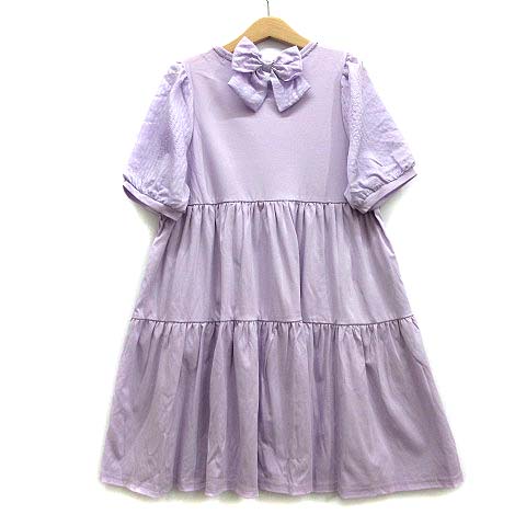 メゾピアノ mezzo piano ロリポップ ティアード ワンピース 半袖  