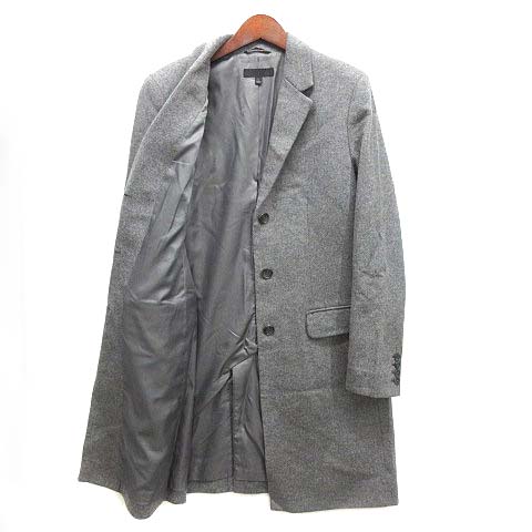 ユニクロ UNIQLO ウール カシミヤ チェスター コート グレー L 178948