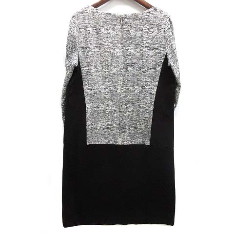 リフレクト Reflect ツイード ジャージー 切替 ワンピース 七分袖