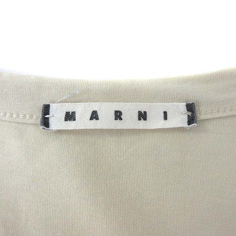 マルニ MARNI ブライアンレア Brian Rea Tシャツ カットソー コットン プリント クルーネック 半袖 ベージュ 38 レディース マルニ MARNI ブライアンレア Brian Rea Tシャツ カットソー
