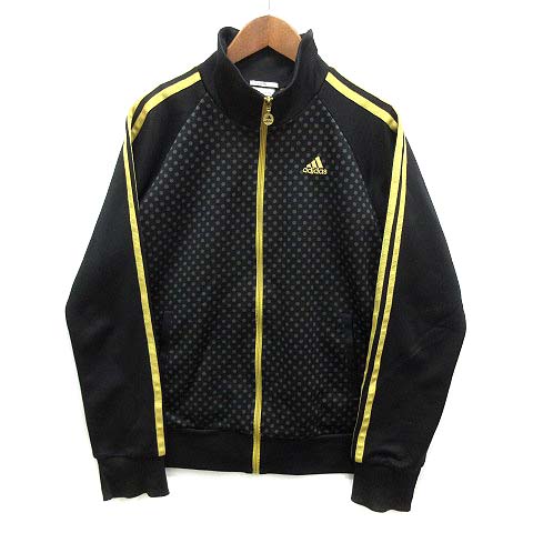 希少【adidas】アディダス　トラックジャケット　水玉　ドット柄　黒　M 希少】adidas トラックジャケット ドット柄 ジャージ Lサイズ