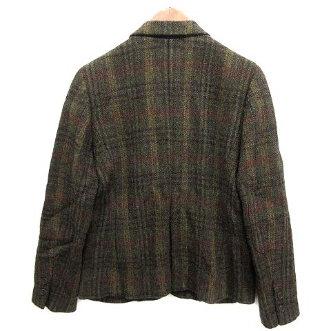未使用　クロコダイル　ウールツイード　ヘリンボーン　エルボーパッチ　ジャケット ユニクロ UNIQLO イネス INES チェック ウール ツイード テーラード