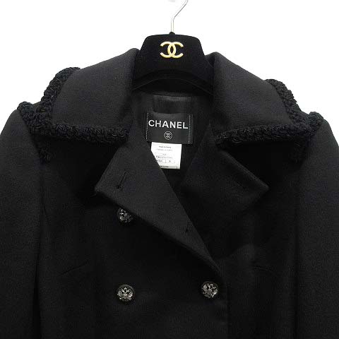 シャネル CHANEL カシミヤ100％ ブレード Aライン ダブル ロング 