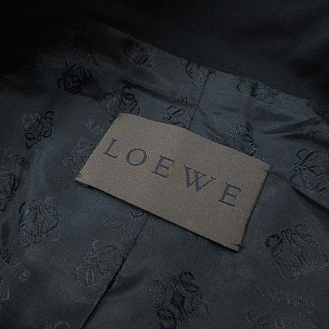 ロエベ LOEWE ウール ギャバジン ベルテッド ダブル ジャケット 裏地  