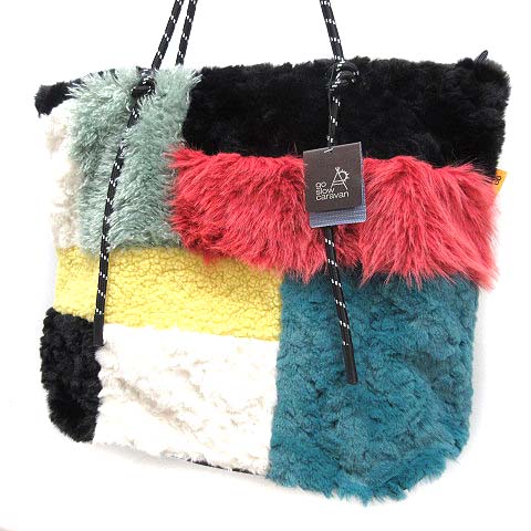 [go slow caravan] モコモコクレイジー トートバッグ クレイジー２ Free go slow caravan モコモコクレイジー トートバッグ クレイジー２ Free