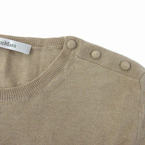 マックスマーラ MAX MARA 白タグ カシミヤ シルク ニット 長袖 ハイゲージ セーター ベージュ S 13661299 レディース マックスマーラ MAX MARA 白タグ カシミヤ シルク ニット 長袖
