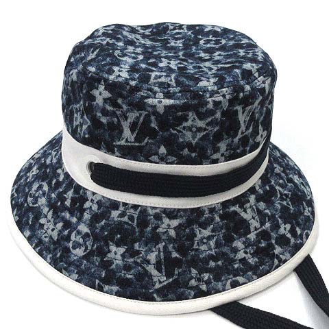 オ*キ様 レア美品　Louis Vuitton バケットハット モノグラム 素材違いで楽しめる♪】ルイヴィトン リバーシブル バケハ (Louis
