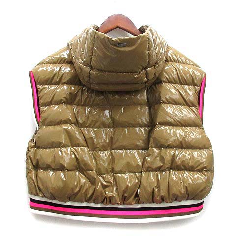 美品ヘルノのダウン40キャメル Herno ヘルノ ダウンコート ライトダウン スタンドカラー シグネチャー