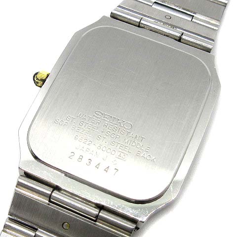 【稼働】セイコー ドルチェ 腕時計 メンズ デイト スクエア 9522-5000 稼働】セイコー ドルチェ 腕時計 メンズ デイト スクエア 9522