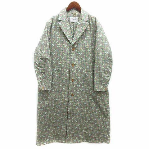 【中古】ヤエカ YAECA WRITE マリア チェック リバティ ロング コート MARIA AND CHECK 91553 グレー マルチカラー M レディース ヤエカ YAECA WRITE マリア チェック リバティ ロング コート MARIA