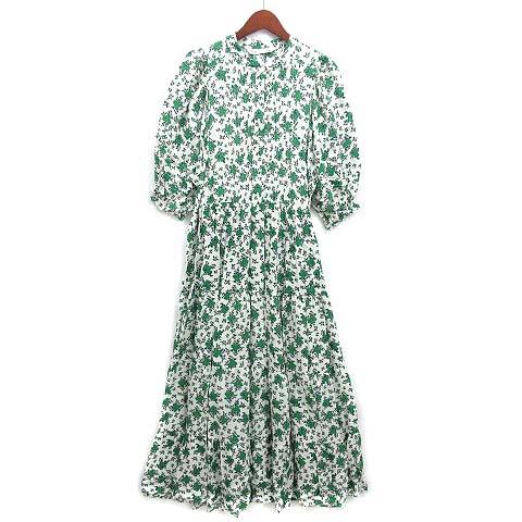 花柄ワンピース ザラ ZARA フラワープリント 花柄 ワンピース ロング 七分袖