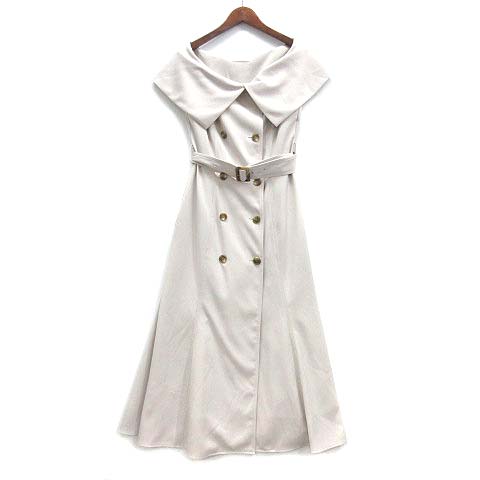 アンロワール AMLOIRE ビッグカラー オフショル トレンチ ドレス  