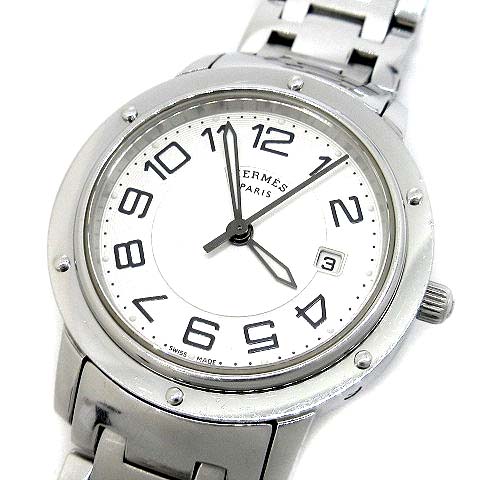 23951の通販 ファッション HERMES エルメス クリッパー デイト クォーツ