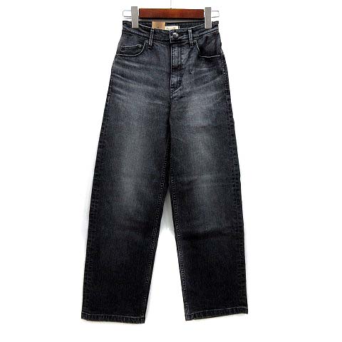 YANUK Lilith ワイドストレート ブラック デニム 22