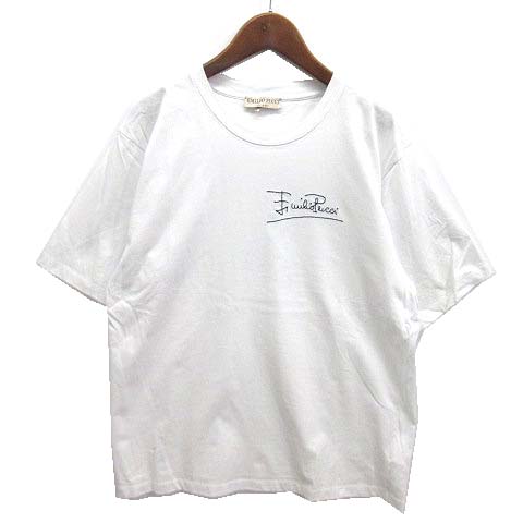 エミリオプッチ EMILIO PUCCI 筆記体ロゴ 刺繍 オーバーサイズ Tシャツ