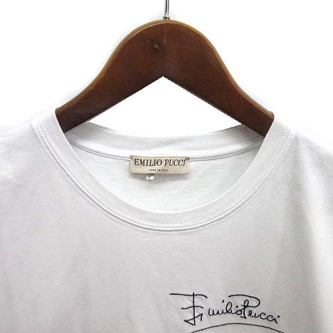 エミリオプッチ EMILIO PUCCI 筆記体ロゴ 刺繍 オーバーサイズ Tシャツ
