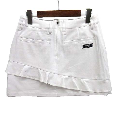 レディース ゴルフスカート ホワイト フリル付き SY32 レディース