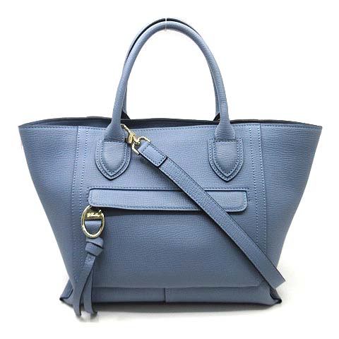 【中古】ロンシャン LONGCHAMP メールボックス トップハンドル 2WAY ハンドバッグ レザー スレートブルー 10104 レディース ロンシャン LONGCHAMP メールボックス トップハンドル 2WAY