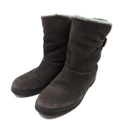 銀座かねまつ GINZA Kanematsu ショート ムートンブーツ スエード