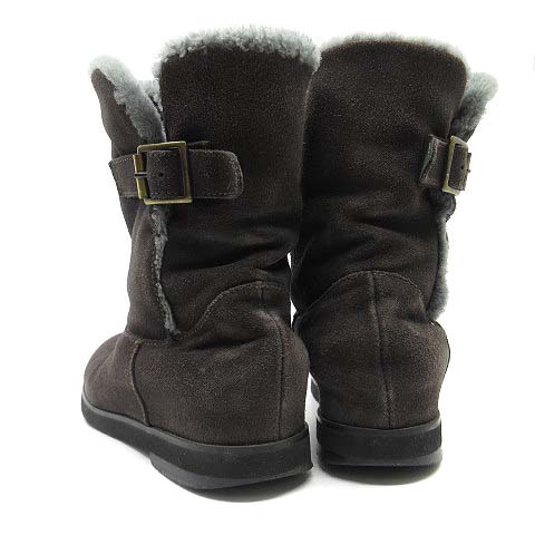 銀座かねまつ GINZA Kanematsu ショート ムートンブーツ スエード