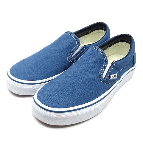 VANS Classic Slip-On 紺 ネイビー スエード フリース 23.5cm バンズ スリッポン ボア バンズ スリッポン ネイビーの通販
