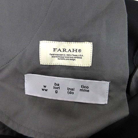 【中古】ファーラー FARAH バル bal original dot comme イージー ワイド パンツ チャコール 30 FR243M40BL01 メンズ ファーラー FARAH バル bal original dot comme イージー ワイド