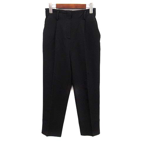 マチャット MACHATT タック テーパード パンツ ウエストゴム ブラック