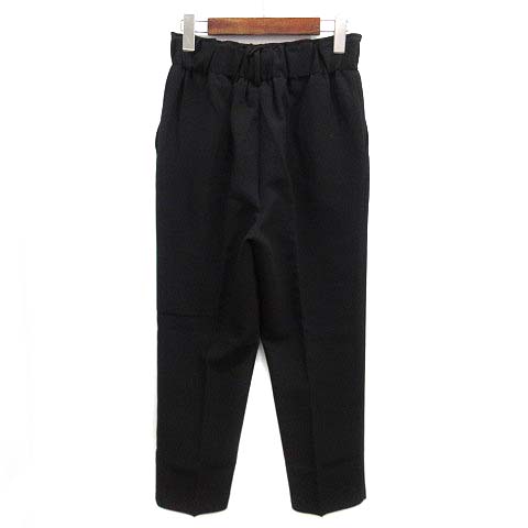 マチャット MACHATT タック テーパード パンツ ウエストゴム ブラック