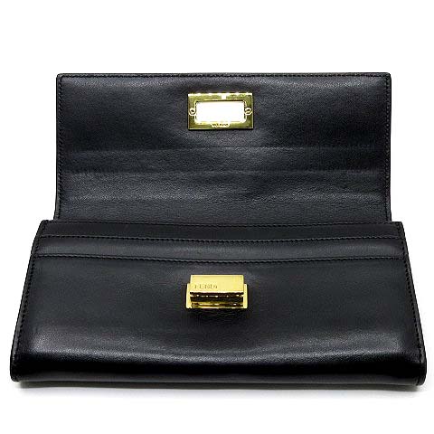 ⭐️ 極美品 フェンディ ピーカブー レザー 二つ折り 長財布 ブラック