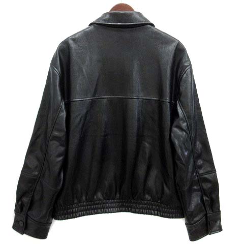 ザラ ZARA フェイクレザー ボンバージャケット ブラック 黒 S 4391/764