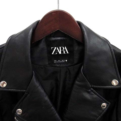 ザラ ZARA フェイクレザー ダブル ライダース ジャケット ショート丈