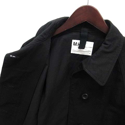 【中古】マーガレットハウエル MHL. WASHED COTTON DRILL ブルゾン ジャケット ブラック 黒 1 595-1125500 レディース マーガレットハウエル MHL. WASHED COTTON DRILL ブルゾン ジャケット