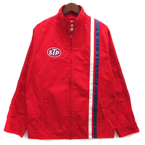 M STP RACING PRODUCT ライディングジャケット レッド エスティーピー STP レーシング ジャケット スイングトップ レッド 赤