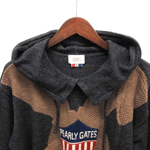 【新品未使用】パーリーゲイツ　ニットパーカー パーリーゲイツ PEARLY GATES ニット パーカー セーター プルオーバー
