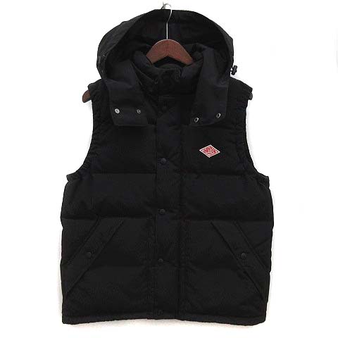 ダントン DANTON ダウン ベスト 着脱可能フード ブラック 黒 40 JD