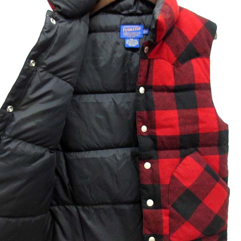 ペンドルトン PENDLETON ブロックチェック ウール ダウン ベスト 