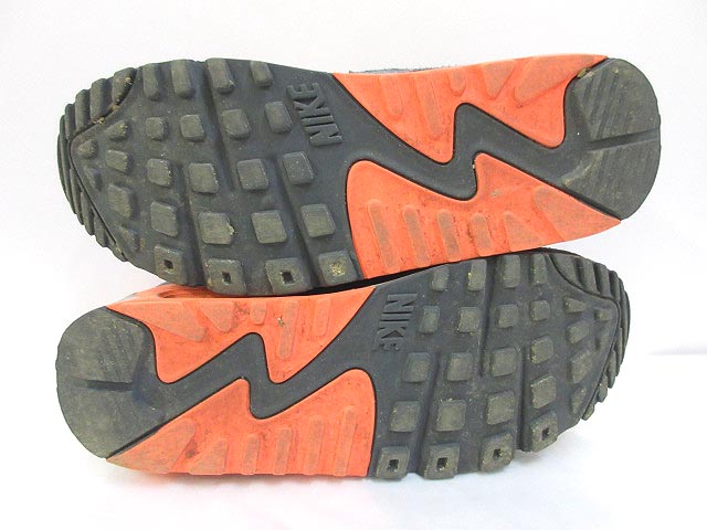 ナイキ Nike Wmns Air Max 90 スニーカー エアマックス90 エッセンシャル グレー 蛍光オレンジ 25cm メンズ レディース 014 ベクトルパーク