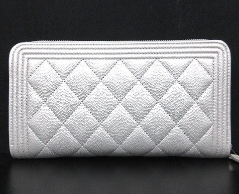 シャネル CHANEL ボーシャネル 長財布 ラウンドファスナー マトラッセ 