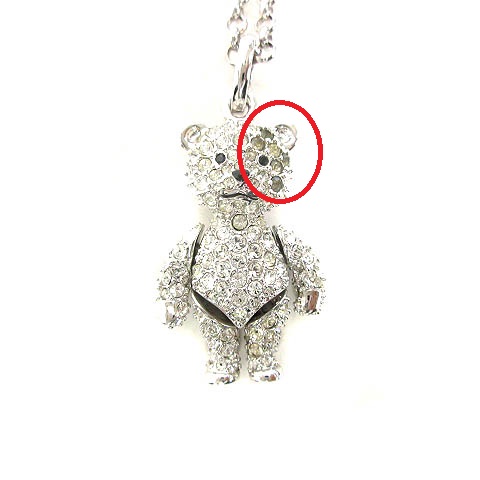 スワロフスキー SWAROVSKI ネックレス ペンダント くま パヴェ ベア 